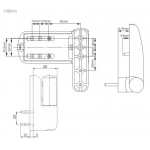 door flag hinge replacment dimensions 100mm